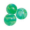 Bulk 48 Pc. Mini Marbleized Glow-in-the-Dark Green Bouncy Balls Image 2