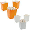Bulk  48 Pc. Mini Orange & White Popcorn Box Assortment Kit Image 1