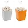 Bulk  48 Pc. Mini Orange & White Popcorn Box Assortment Kit Image 1