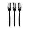Bulk  50 Ct. Black Plastic Forks Image 1