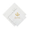 Bulk 50 Ct. Personalized Two Hearts Beverage or Luncheon Napkins Image 1