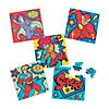 Bulk 50 Pc. Color Your Own Superhero Mini Jigsaw Puzzles Image 1