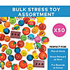 Bulk 50 Pc. Everyday Fun Multicolor Foam Stress Toy Assortment Image 3