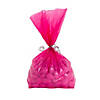 Bulk  50 Pc. Pink Medium Cellophane Bags Image 1