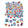 Bulk 72 Pc. Cute Patriotic Icons Self-Adhesive Shapes Image 1
