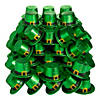 Bulk 72 Pc. Green Glitter Leprechaun Top Hats Image 1