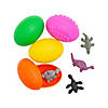 Bulk 72 Pc. Mini 2" Dinosaur-Filled Colorful Plastic Eggs Image 1