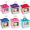 Bulk 72 Pc. Polka Dot Cupcake Boxes Image 1