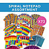 Bulk 72 Pc. Spiral Notepad Assortment Image 1