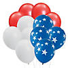 Bulk 73 Pc. Patriotic Latex Balloon Assortment with Curling Ribbon Kit Image 1