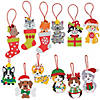 Bulk Animal Christmas Ornament Craft Kit Assortment - Makes 48 Image 1