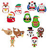 Bulk Christmas Cheery Magnet Craft Kit Assortment - Makes 60 Image 1