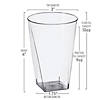Bulk Kaya Collection 10 oz. Clear Square Bottom Plastic Cups - 500 Pc. Image 2
