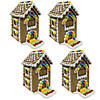 Bulk Mini Gingerbread House Decorating Kits - Makes 12 Image 1
