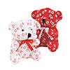 Bulk Mini Valentine's Day Hugs & Kisses Stuffed Bears - 72 Pc. Image 1