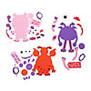 Bulk Monster Valentine Ornament Craft Kit - Makes 48 Image 1