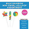Bulk Rainbow Mini Swirl Lollipop Assortment - 250 Pc. Image 1
