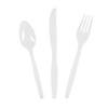 Bulk White Plastic Cutlery Sets for 70 Image 1