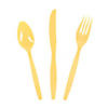 Bulk  Yellow Plastic Cutlery Sets for 70 Image 1