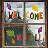 Burgundy and Orange Welcome Fall Thanksgiving Gel Window Clings Image 1
