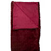 Burgundy Red Ultra Plush Faux Fur Throw Blanket 55" x 63" Image 2