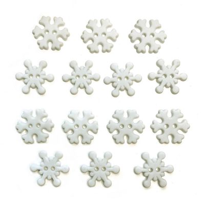 Buttons Galore 60+ Assorted Snowflake Theme Button Bundle for Sewing & Crafts - Set of 6 Button Packs Image 1
