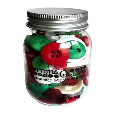Buttons Galore Christmas Craft & Sewing Buttons in Mason Jar - 3.5 oz Image 1