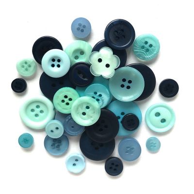 Buttons Galore Colorful Craft & Sewing Buttons - Ocean Blue - 8 oz. Image 1