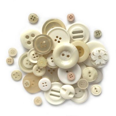 Buttons Galore Craft & Sewing Buttons - Ivory Colors - 8 oz. Image 1