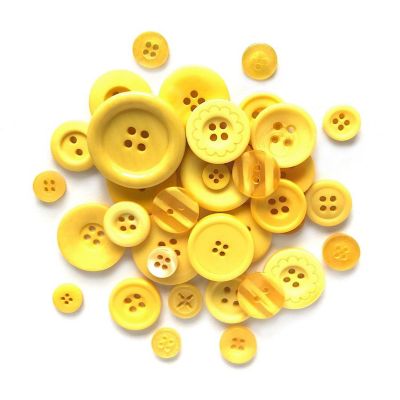 Buttons Galore Craft & Sewing Buttons - Yellow - 8 oz. Image 1