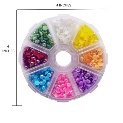 Buttons Galore Flat Back Pearl Assortments in Pinwheel Container Image 1