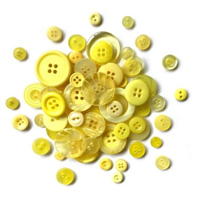 Buttons Galore Lemon Twist Craft & Sewing Buttons in Mason Jar - 3.5 oz Image 1