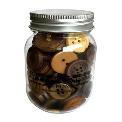 Buttons Galore Warm Cocao Craft & Sewing Buttons in Mason Jar - 3.5 oz Image 1