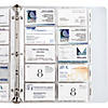 C-Line Business Card Holder, Poly with Tabs, Holds 20 Cards/Page, 11" x 8-1/2", 5 Per Pack, 5 Packs Image 2