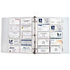 C-Line Business Card Holder, Poly with Tabs, Holds 20 Cards/Page, 11" x 8-1/2", 5 Per Pack, 5 Packs Image 3
