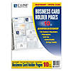 C-Line Business Card Holder, Poly without Tabs, Holds 20 Cards/Page, 11-1/4" x 8-1/8", 10 Per Pack, 10 Packs Image 1