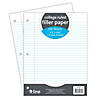 C-Line Filler Paper, College Ruled, 8" x 10-1/2", White, 100 Sheets Per Pack, 12 Packs Image 1