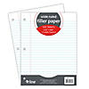 C-Line Filler Paper, Wide Ruled, 8" x 10-1/2", White, 100 Sheets Per Pack, 12 Packs Image 1
