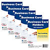 C-Line Self-Adhesive Business Card Holder, Top Load, 2" x 3-1/2", 10 Per Pack, 5 Packs Image 1
