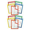 C-Line Super Heavyweight Plus Reusable Dry Erase Pockets - Study Aid, Assorted Primary Colors, 9 x 12, 5 Per Pack, 2 Packs Image 1