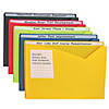 C-Line Write-On Poly File Jackets, Assorted Colors, 11" x 8.5", Box of 25 Image 1