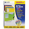 C-Line Write-On Poly File Jackets, Assorted Colors, 11" x 8.5", Box of 25 Image 2