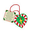 Candy Cane Heart Ornament Craft Kit - Makes 12 Image 1