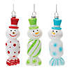 Candy Snowman Ornament (Set Of 12 6.25"H Glass Image 1