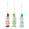 Candy Snowman Ornament (Set Of 12 6.25"H Glass Image 1