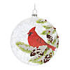 Cardinal Disc Ornament (Set Of 6) 5"H Glass Image 1
