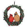 Cardinal Wreath Ornament (Set Of 4) 4.5"H Resin Image 1