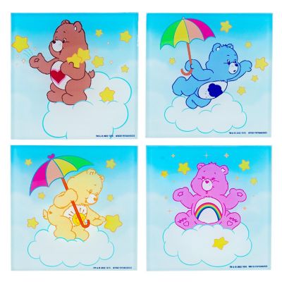 Care Bears Clouds Glass Coasters  Set of 4 Image 1
