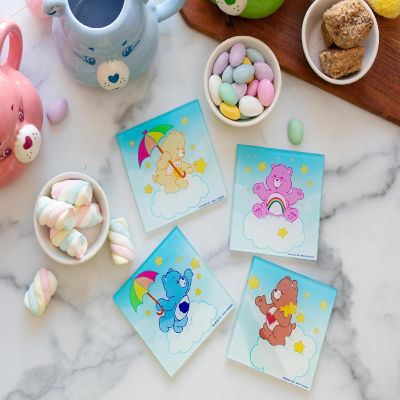 Care Bears Clouds Glass Coasters  Set of 4 Image 2