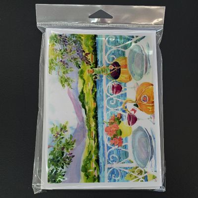 Caroline's Treasures Afternoon of Grape Delights Wine Greeting Cards and Envelopes Pack of 8, 7 x 5, Drink Image 2
